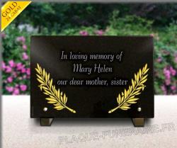 Custom funeral plaque 
