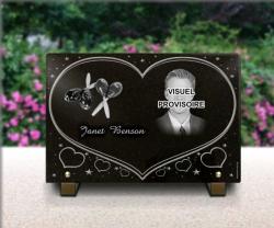 Custom grave plaque heart