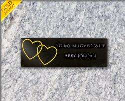 Custom grave plaque adhes