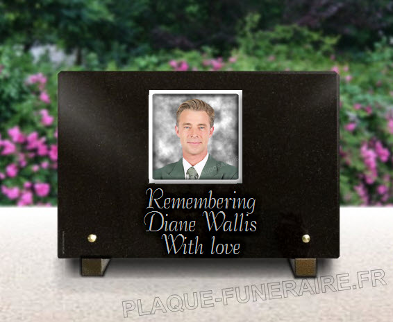 Memorial plaque granite  . 20 x 30 cm.