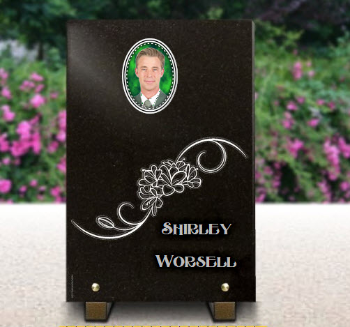 Memorial plaque granite  . 30 x 20 cm.