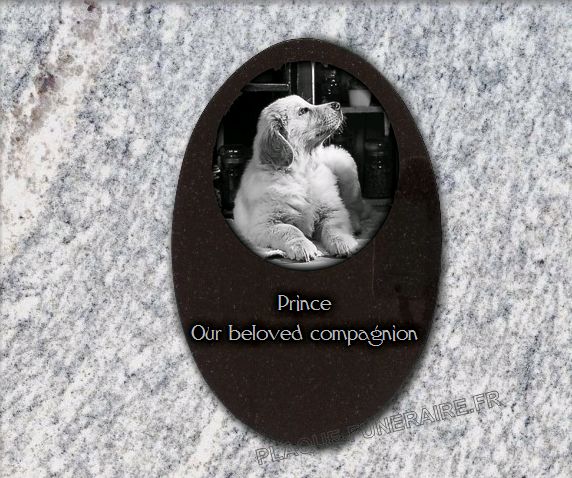 Memorial plaque granite  . 30 x 20 cm.