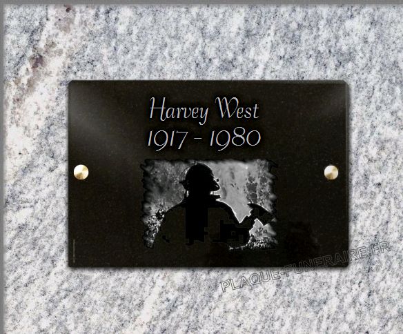 Memorial plaque granite  . 20 x 30 cm.