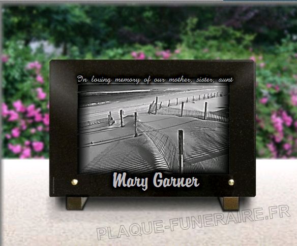 Memorial plaque granite  . 20 x 30 cm.