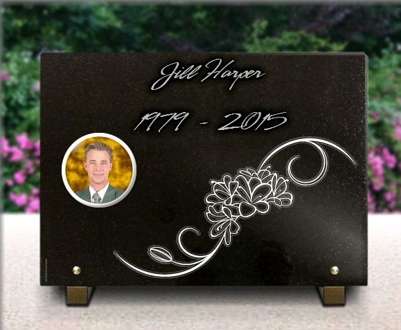 Memorial plaque granite  . 25 x 35 cm.