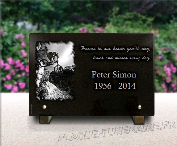 Memorial plaque granite  . 20 x 30 cm.