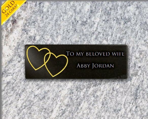 Cheap memorial plaque granite  . 10 x 30 cm.