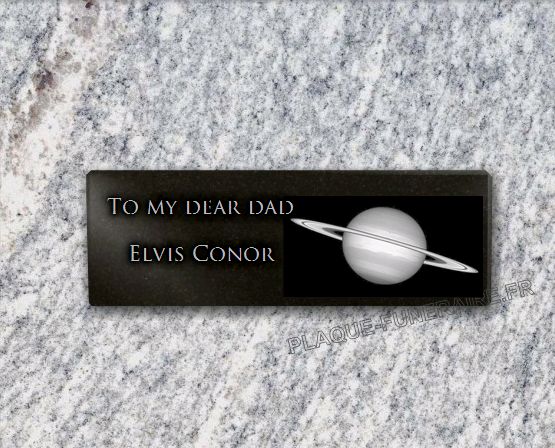 Memorial plaque granite . 10 x 30 cm.