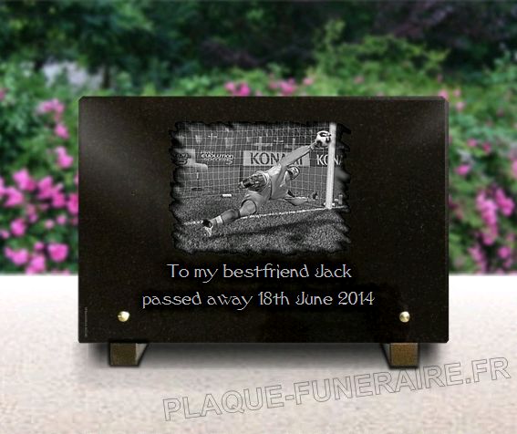 Memorial plaque granite  . 20 x 30 cm.