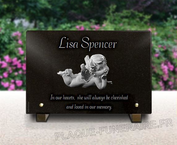 Personalised memorial plaque granite . 20 x 30 cm.