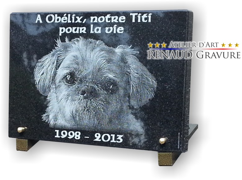 Grave plaque for small dog