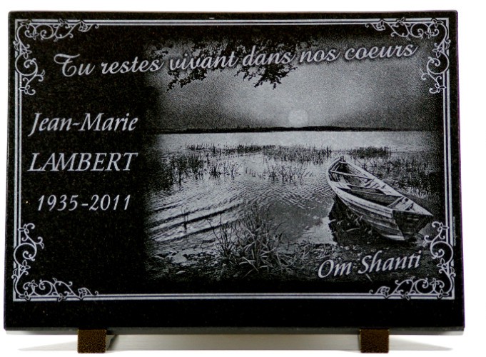 Very nice funeral plaque for a fisherman